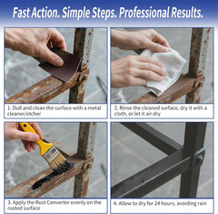 Rust Converter & Metal Primer -Removes Rust, Encapsulates & Protects, Works as U