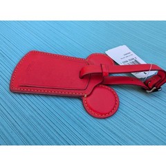 Coach x Disney Mickey Mouse Red Leather Luggage Tag NWT Collectible