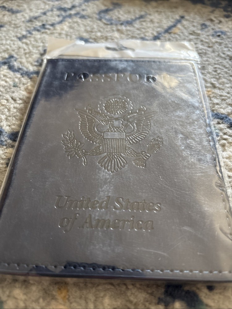 Passport Leather Cover Navy Blue, brand new