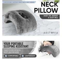 inflatable travel pillow for airplane desk napping soft velvet gray