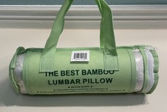 Premium Memory Foam Lumbar Pillow with Soft, Washable Bamboo Cover