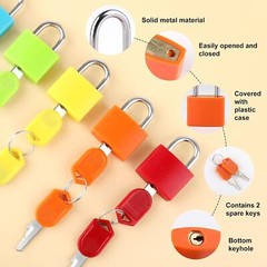 10pcs Suitcase Locks with Keys,small Luggage Padlocks,multicolor Metal Padlocks
