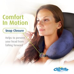 Cloudz Dual Comfort Microbead Airplane Travel Neck Pillow. Super Soft Cozy Pl…