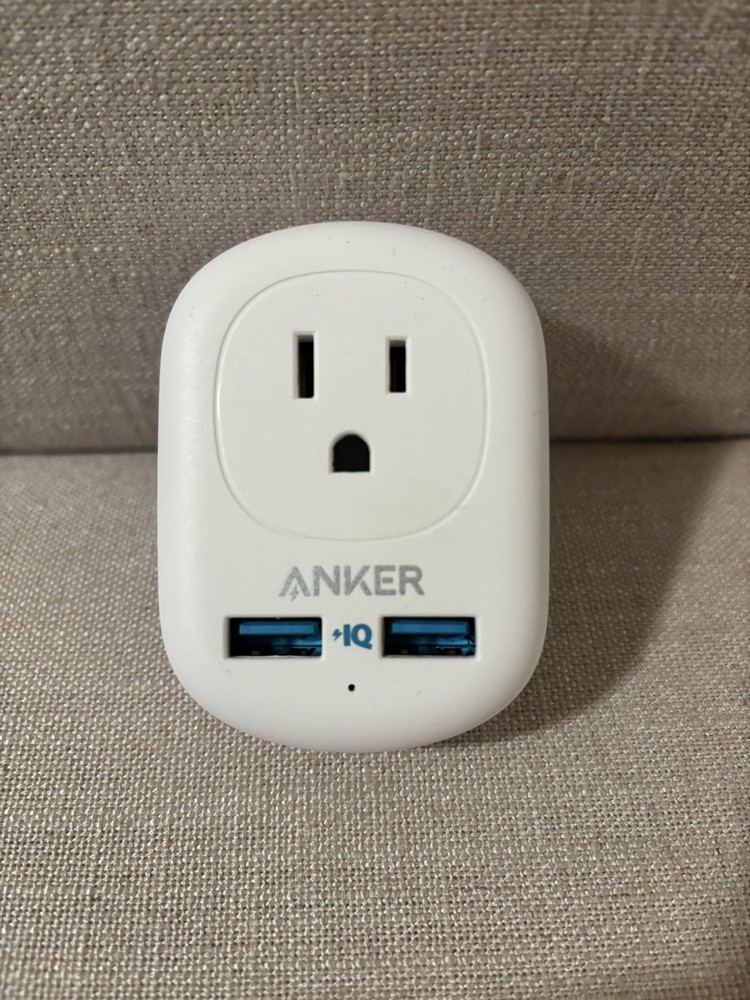 Anker PowerExtend A9211 USB Converter UK to US Adapter Dual USB-A Ports