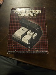 Franzus Foreign Electricity Converter Kit 1600 Watt 220V to 110V CA-1600 Vintage