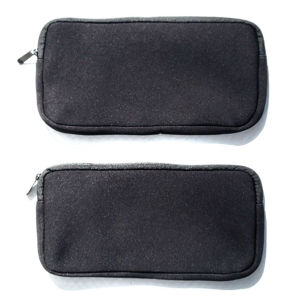 2 PACK Portable Neoprene Travel Pouch Phone Cords Charger Accessories 12″ x 6.5″