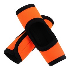2Pcs Durable Orange Neoprene Handle Wraps for Suitcase and Door Use