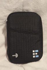 Zero Grid Black RFID Blocking Travel Organizer Passport Wallet Holder Case