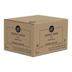 Happy Belly Medium Roast Coffee Pods, Donut Style Compatible with Keurig 2.0 100