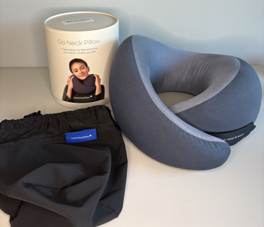Ostrichpillow Go Neck Pillow – Premium Memory Foam Travel Pillow 360º Ergonomic