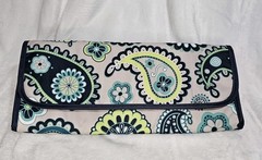 Thirty One Flat Iron / Curling Iron Travel Case Blue Green Paisley Flap Close