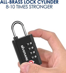 4 Pack TSA Approved Travel Luggage Locks 4-Digit, Open Alert Suitcase Combinatio