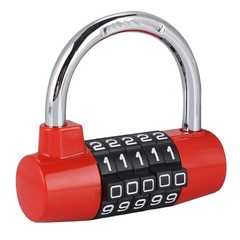 Count High Security 5 Digit Lock Easy Set Padlock For Luggage Blue Premium