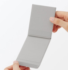 Muji Foldable Smartphone Stand Light Gray width 72 x depth 93 x height 8mm