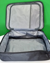 Black Travel Organizer Carry Case Packing Cube Zipper Bag w Handle Mesh Pockets