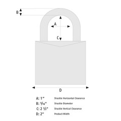 ABUS 180/50 Solid Brass Combination Padlock, Long Stainless Steel Shackle (2-…
