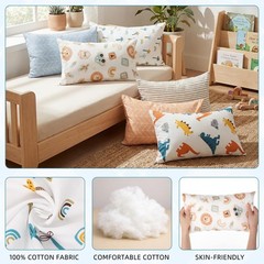 6 Pack Mini Pillows for Daycare 9.1 x 13.8» Small Travel Pillow Bulk Soft Br…