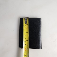 Wilson Leather Passport Holder Wallet Cover Bi-Fold Black Card Slots Bill Pocket