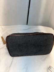 Pottery Barn Union Canvas Toiletry Case Travel Bag Black Monogram SF