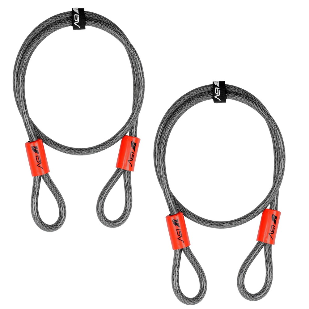 BV Heavy-Duty 4FT Security Cable Lock with Loops – 10mm (3/8 Inch) Cut-Resistant
