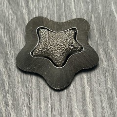 Silver Tone Star Flower Clip-On Pendant Enhancer Scarf Slide Fashion Jewelry