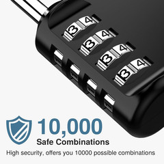 2 Pack Combination Lock for Locker 4 Digit Outdoor Waterproof Padlock for School