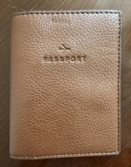 Fossil RFID-Blocking Brown Leather Passport Case