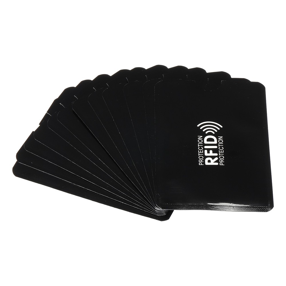 24Pack RFID Blocking Sleeves Aluminum Identity Theft Protector Holders Black