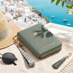 Sage Passport Holder for Travel 6.4 x 4.6 Inch Cover Case