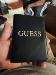 Guess Black Passport Holder, Plain Black Read Description