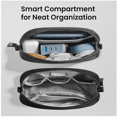 Travel Electronics Organizer Bag, Water Resistant Tech Pouch