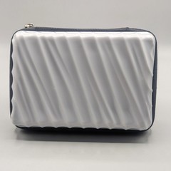 New Tumi Delta Silver Mini Hard Shell Amenity Case Kit