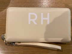 Mark and Graham Beige WALLET Vegan Leather Restoration Hardware retails $79