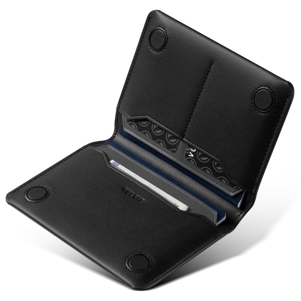 VULKIT Slim Minimalist Passport Wallet RFID Blocking Slim, Black