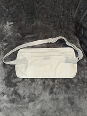 Vtg Samsonite Cream 2-Pocket TRAVEL Money Fanny BELT Hide Cash Conceal Valuables