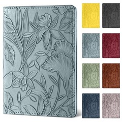 Passport Holder for Travel Essentials，Cute Embossed Floral Pattern RFID Block…