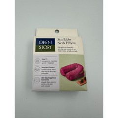 Open Story Stuffable Neck Pillows Pink Travel Accessory Clever