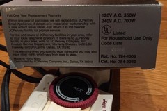 JC PENNEY Steam Travel Iron Dual Voltage/Steam Vent/Non-Stick #1009 Tested.
