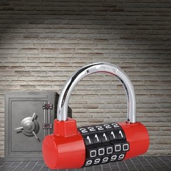 Count High Security 5 Digit Lock Easy Set Padlock For Luggage Blue Premium