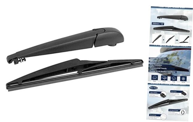 Rear Windshield Wiper Blade Arm Set 255mm 10″ for Toyota RAV4 2013-2018