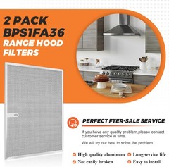 BPS1FA36 Aluminum Range Hood Filter 2 Pack 11-3/4″ X 17-1/4″ X 3/8″ Fit for Broa