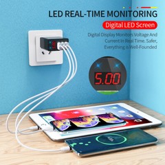 4Pack Wall Charger QC 3.0 Fast Quick 3 USB Port Hub Power Charge Adapter US Plug