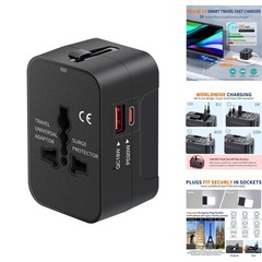 Universal Travel Adapter USB C for Worldwide Compatibility with Fast Charging