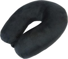 Travel-Ready Lightweight Neck Pillow – Hypoallergenic Black Microfiber Support