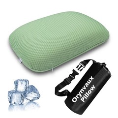 Cooling Camping Pillow, Memory Foam Travel Pillow with Adjustable Buckle Stra…