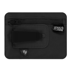 RFID-Blocking Hidden Clip Stash Travel Belt Wallet, Black, One Size