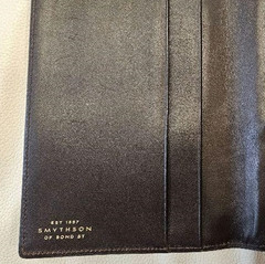 SMYTHSON Crocodile Embossed Leather Boarding Pass Travel Case BK/VG LTD From JP