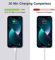 Fast USB C Charger Block PD 40W Wall Charger For iPhone 17 16 15 14 13 12 11 XR
