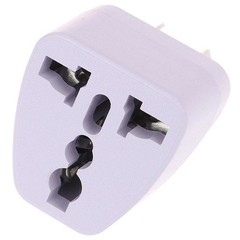 Universal Travel Power Plug Adapter USA EU EURO Asia AU 3 Pin World
