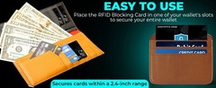 RFID Blocking Card – Slim RFID Card Blocker – NFC Contactless Card Protector 4pk